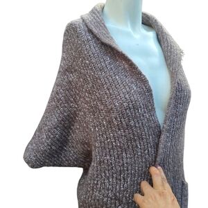Cozy Knit Women's One Size Cardigan Sweater in Brown